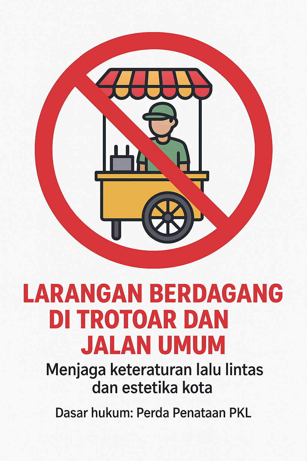Larangan Berdagang di Trotoar